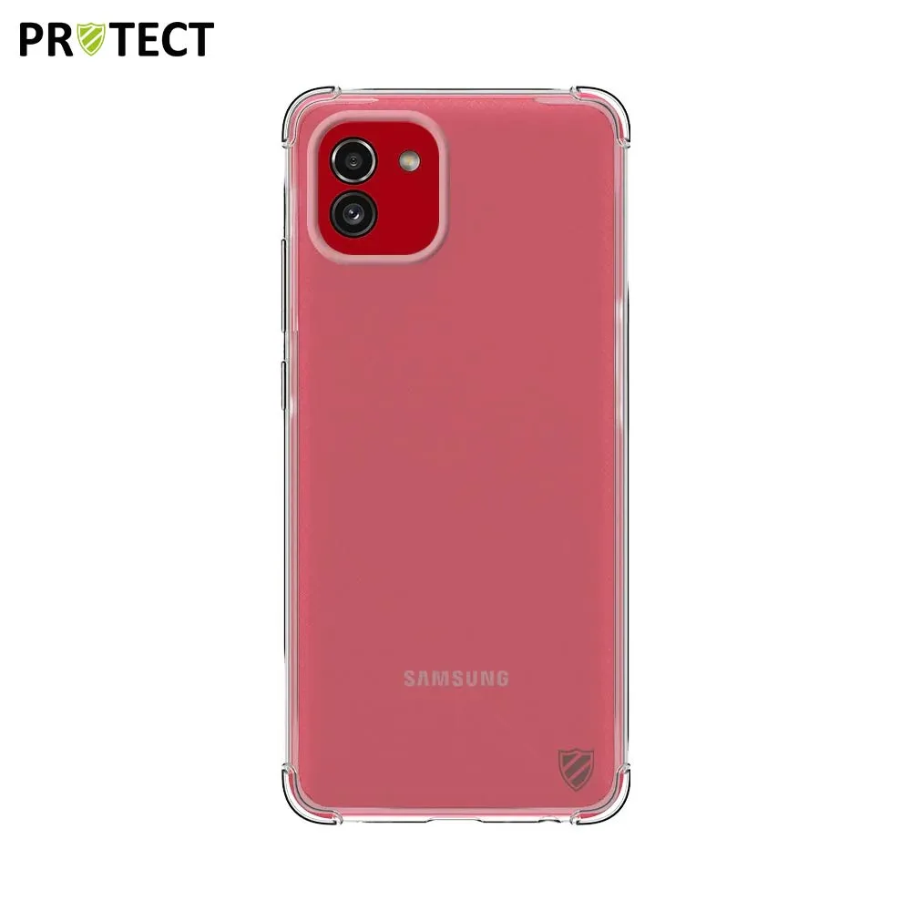 Pack de 10 Coques Silicone Renforcée PROTECT pour Samsung Galaxy A03 A035F Bulk Transparent — vue 2
