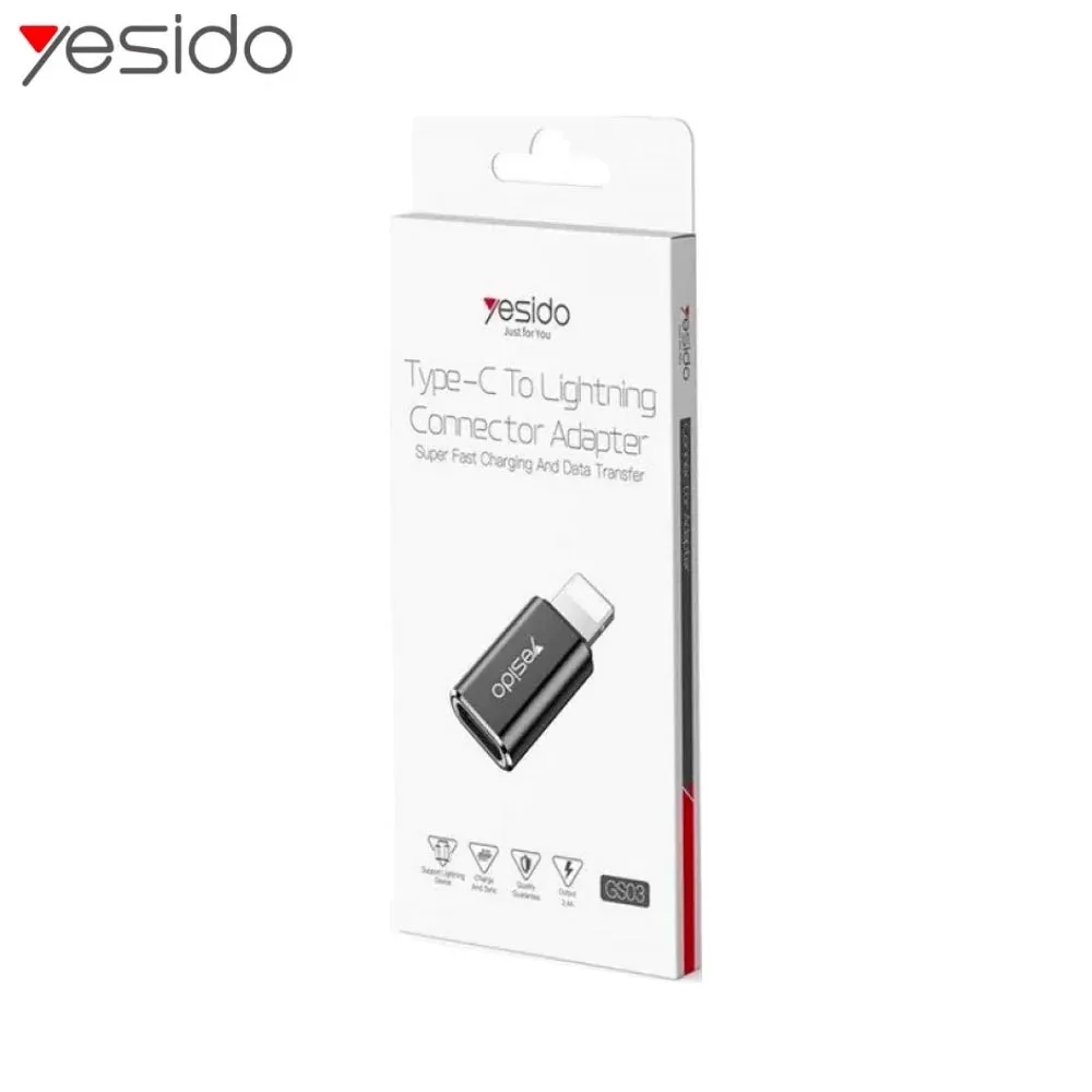 Adaptateur OTG USB-C Femelle vers Lightning Mâle Yesido GS03 — vue 2
