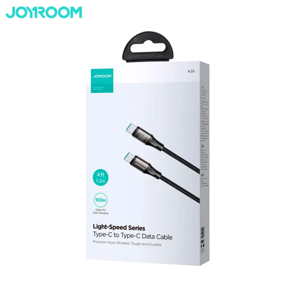 Câble Data USB-C vers USB-C JOYROOM Light-Speed Series 100W (1.2m) Noir — vue 2