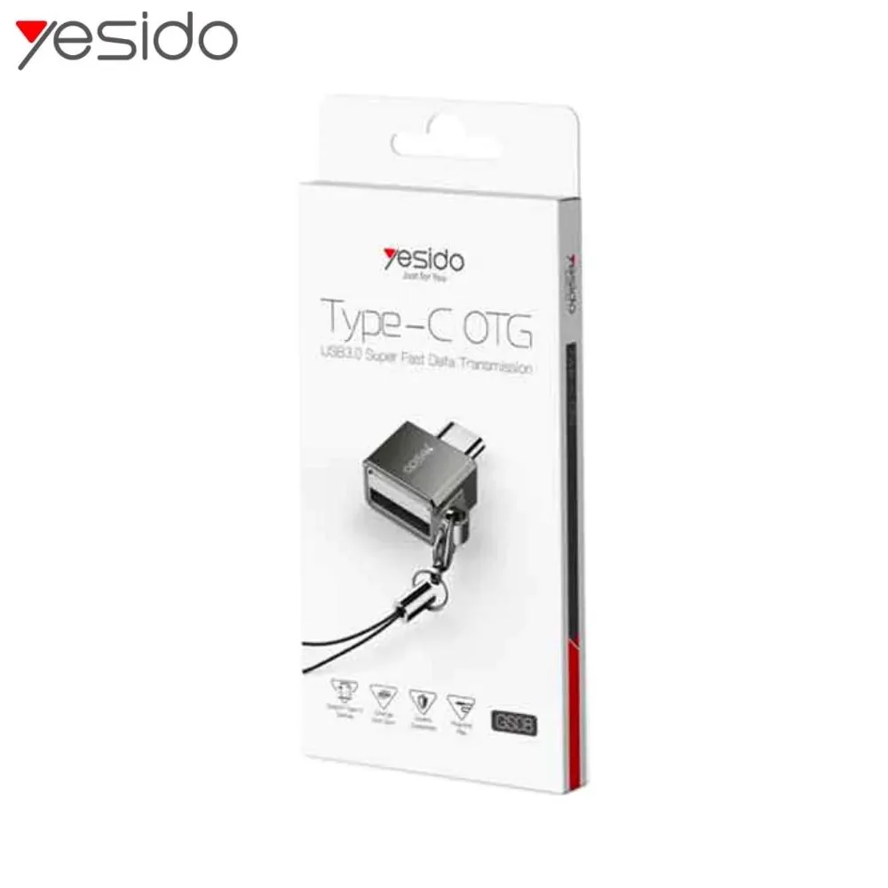 Adaptateur OTG USB Femelle vers USB-C Mâle Yesido GS08 — vue 2