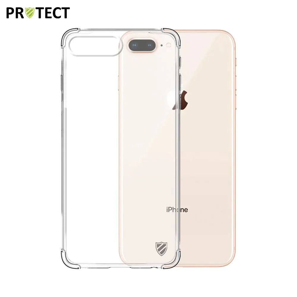 Pack de 10 Coques Silicone Renforcée PROTECT pour Apple iPhone 7 Plus & 8 Plus Bulk Transparent