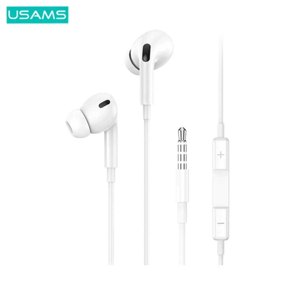 Écouteurs Filaires Jack 3.5mm Usams 3.5mm Blanc