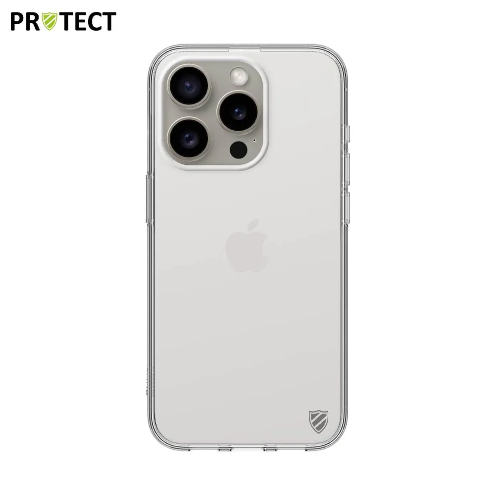 Coque Silicone PROTECT pour Apple iPhone 15 Pro Transparent — vue 2