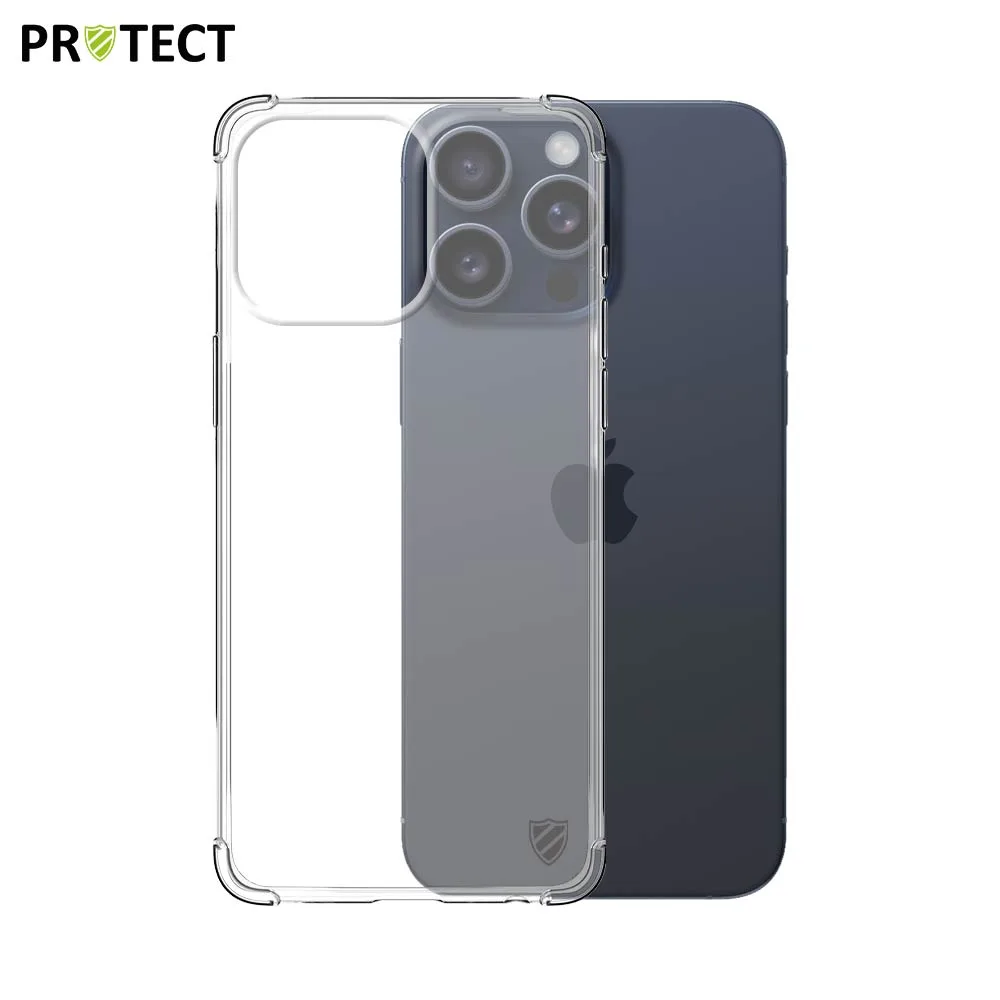 Pack de 10 Coques Silicone Renforcée PROTECT pour Apple iPhone 15 Pro Max Bulk Transparent