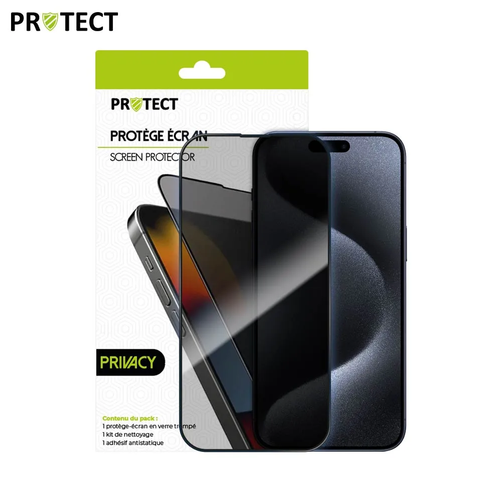Verre Trempé PRIVACY PROTECT pour Apple iPhone 15 Pro Max Transparent — vue 2