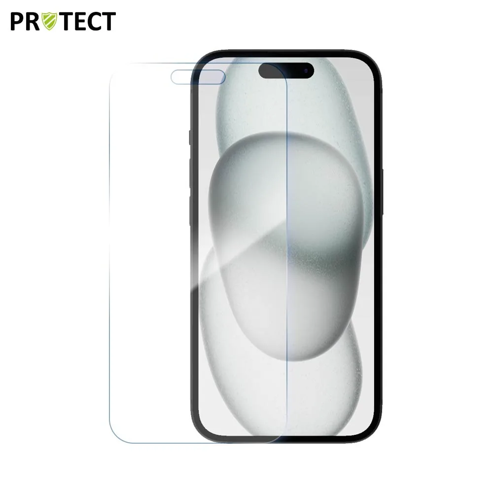 Pack Verre Trempé Classique PROTECT pour Apple iPhone 15 x10 Transparent