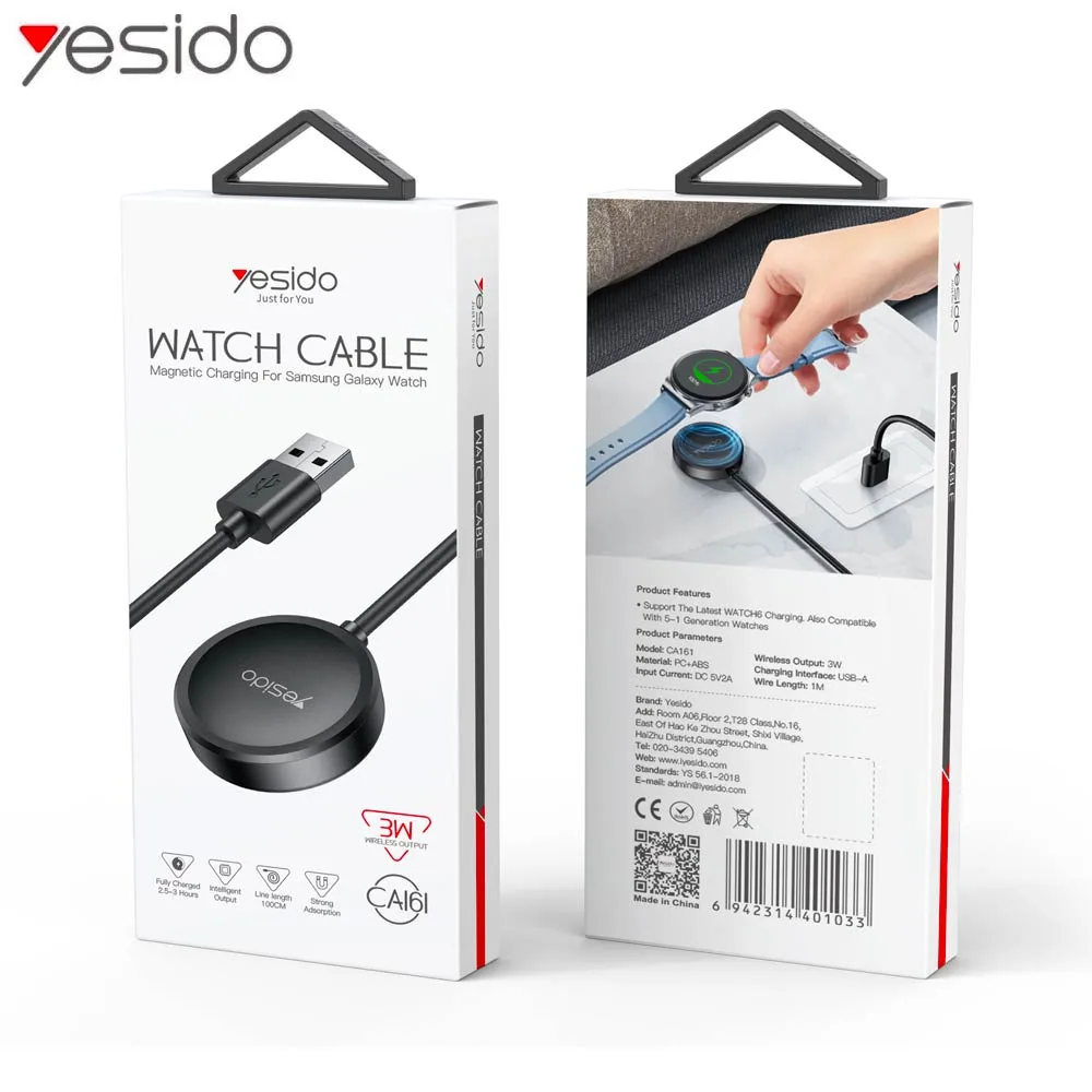 Chargeur Montre Connectée Yesido CA161 pour Galaxy Watch Noir — vue 2