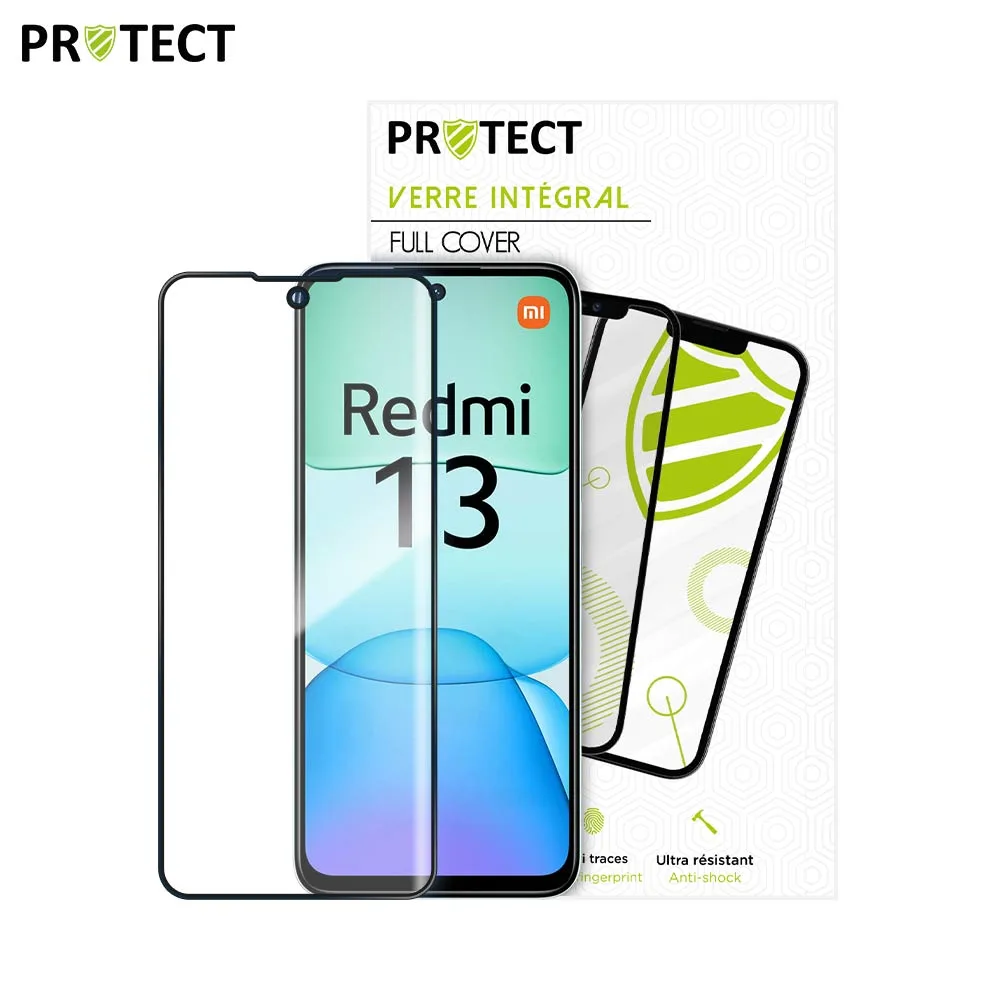 Verre Trempé Intégral PROTECT pour Xiaomi Redmi 13 4G Noir — vue 2