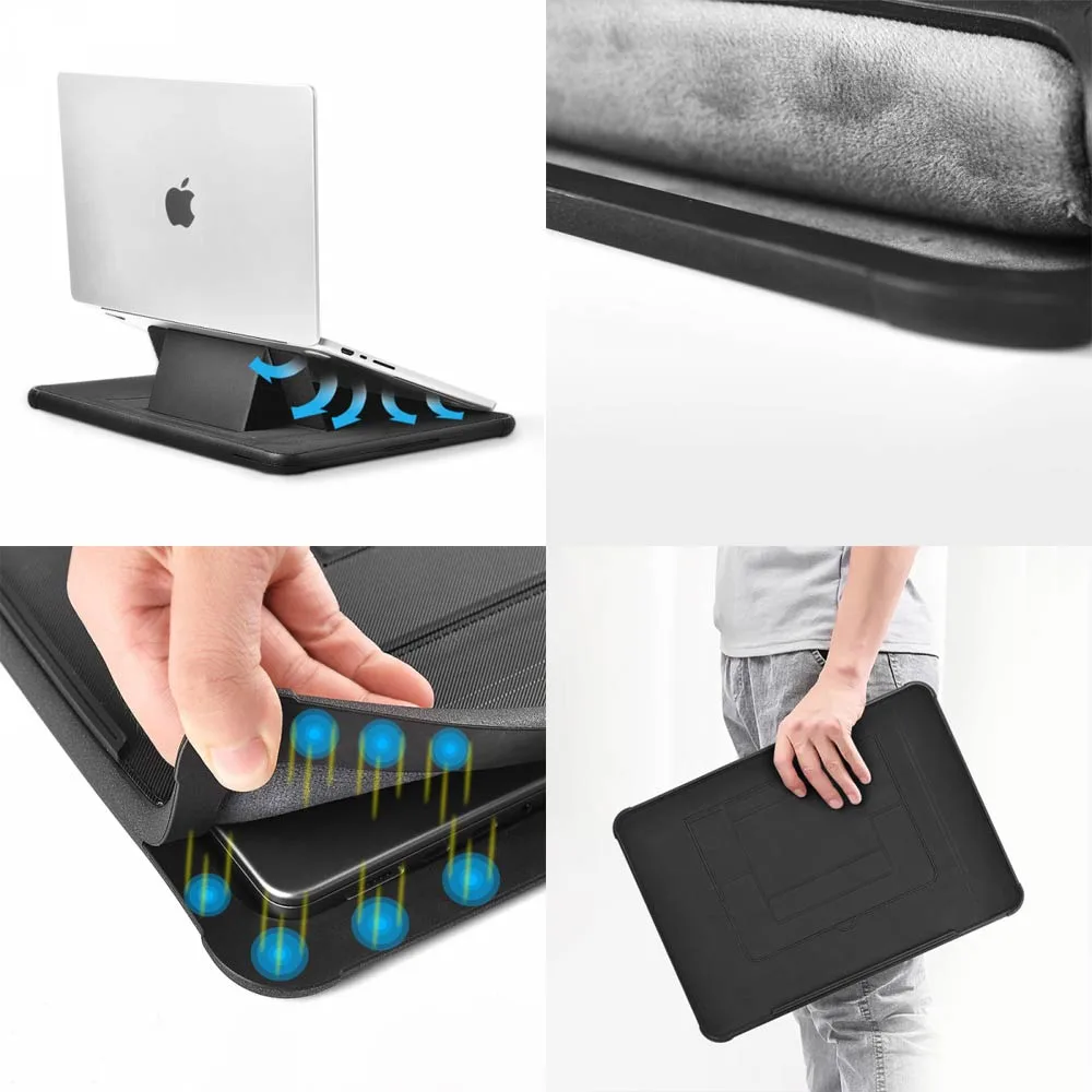 Housse de Protection pour PC Portable Wiwu Defender avec Support pour MacBook 14.2" Noir — vue 4