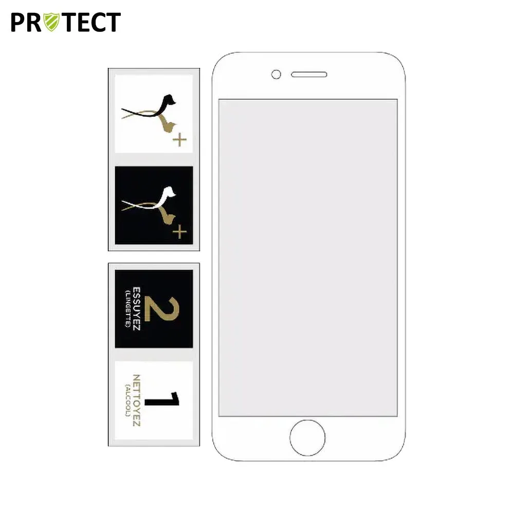 Verre Trempé Intégral PROTECT pour Apple iPhone 6 Plus & 6S Plus Blanc — vue 2