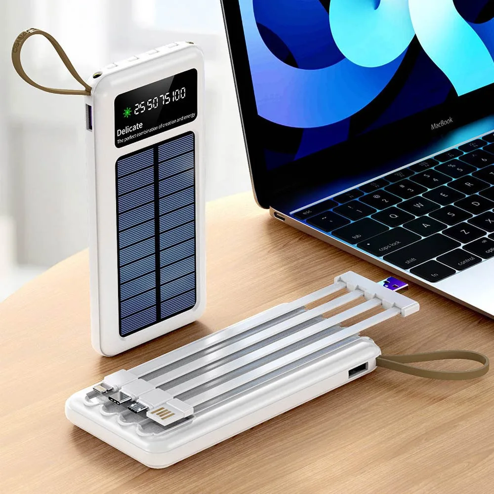 Batterie Externe Power Bank Solaire CONNECT 20000mAh Blanc — vue 2