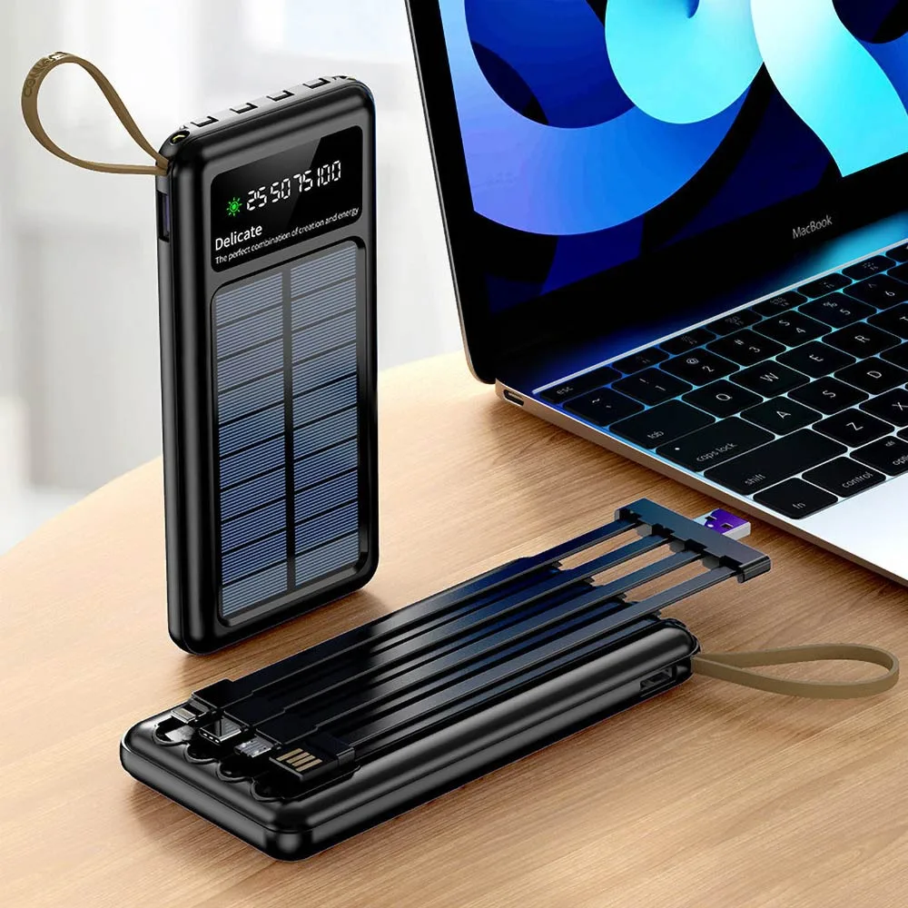 Batterie Externe Power Bank Solaire CONNECT 20000mAh Noir — vue 2