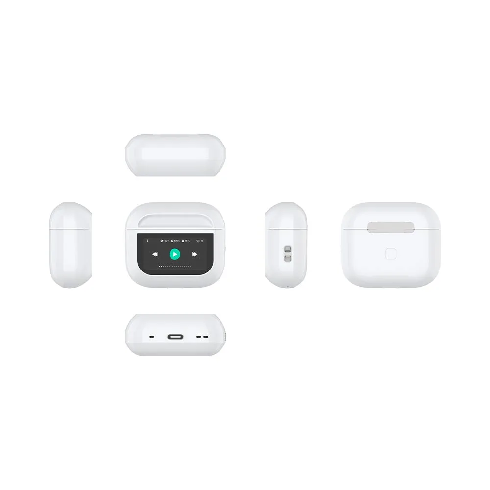 Écouteurs Bluetooth Apro-02 avec Écran Tactile (BT 5.3) Blanc — vue 2