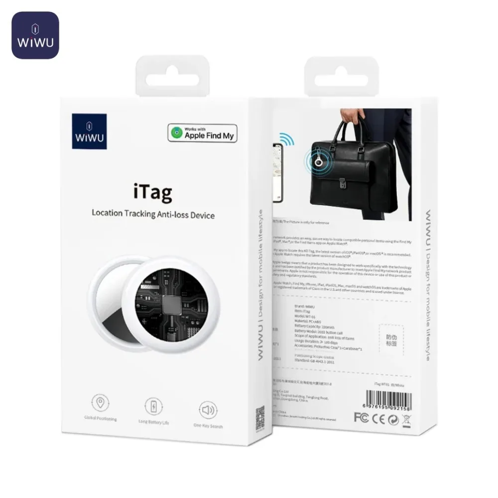 Traceur GPS Wiwu iTag Blanc — vue 3