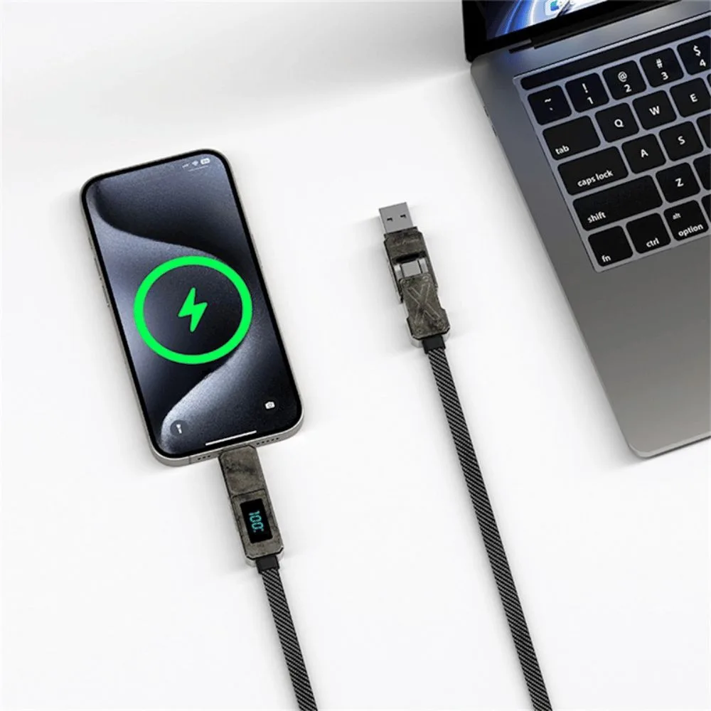 Câble Data Multi Wiwu Wi-C039 (USB + Type-C vers Type-C + Lightning) 15cm — vue 2