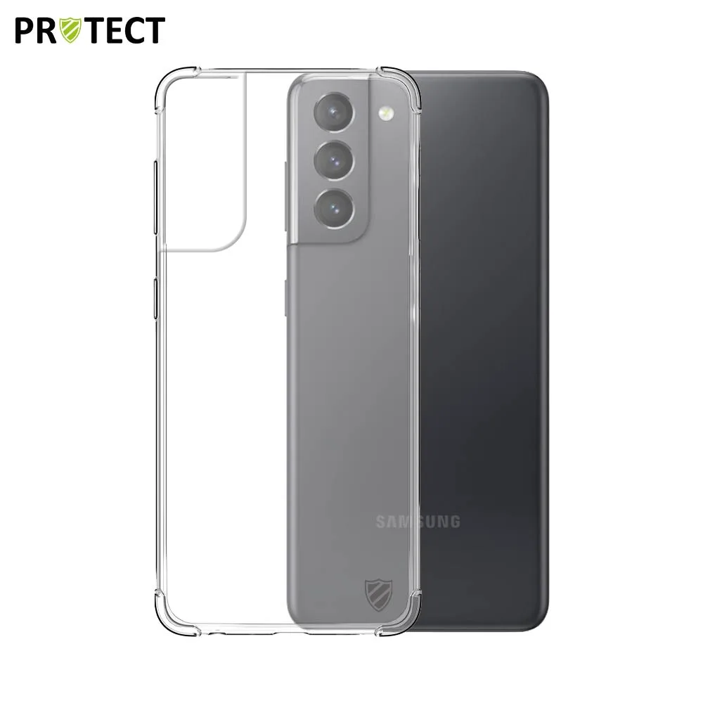 Coque Silicone Renforcée PROTECT pour Samsung Galaxy S21 5G G991 Transparent