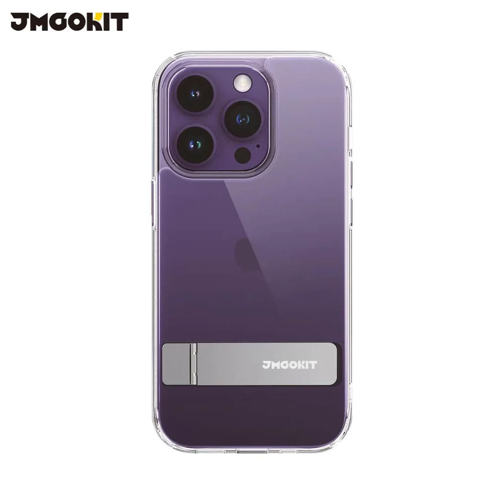 Coque de Protection Metal Bracket JMGOKIT pour Apple iPhone 16 Pro Transparent — vue 2