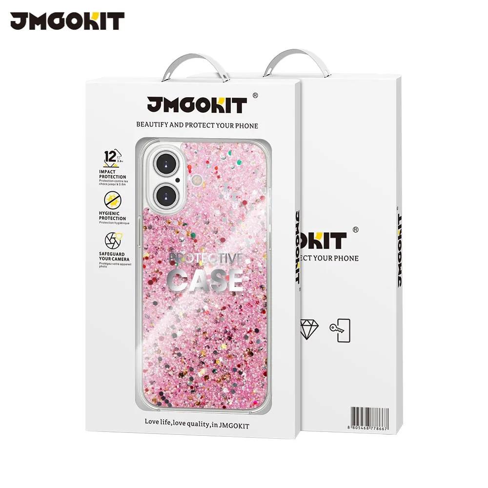 Coque de Protection Twinkle JMGOKIT pour Apple iPhone 16 Plus Rose