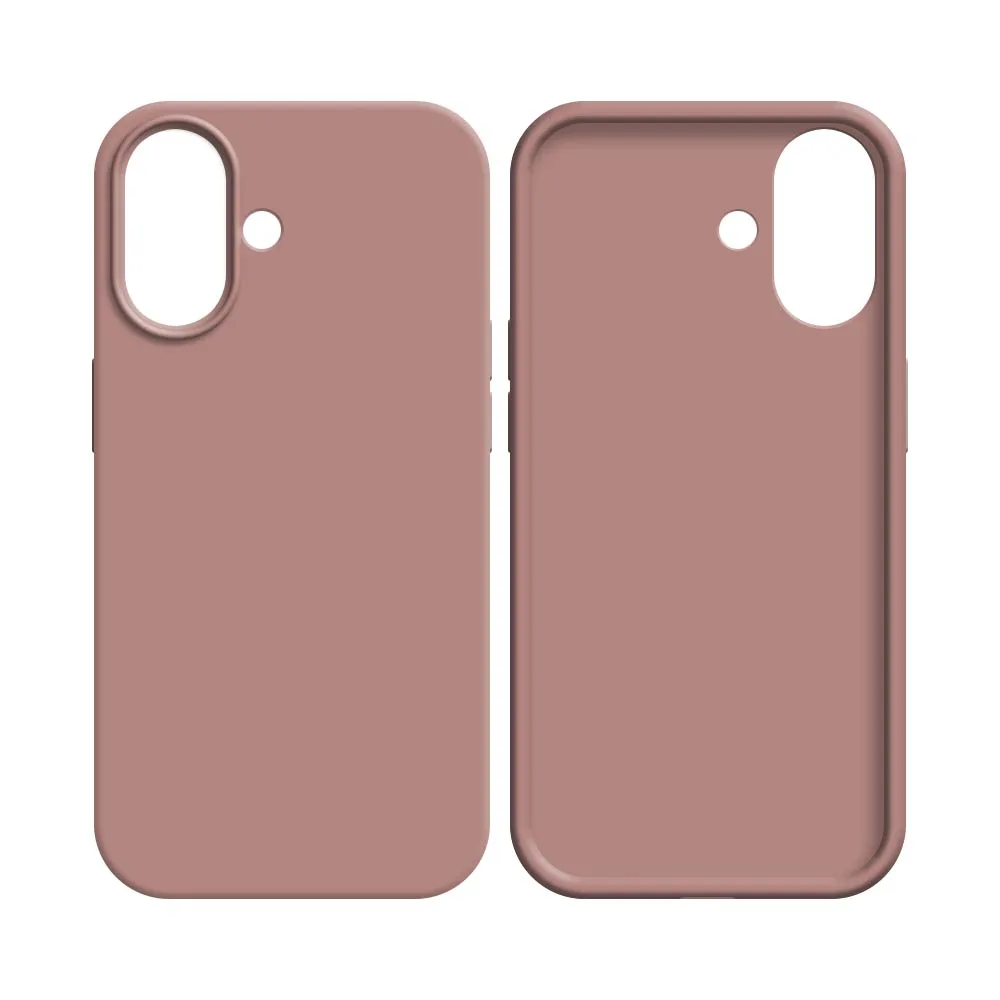 Coque Silicone Compatible pour Apple iPhone 16 Rose