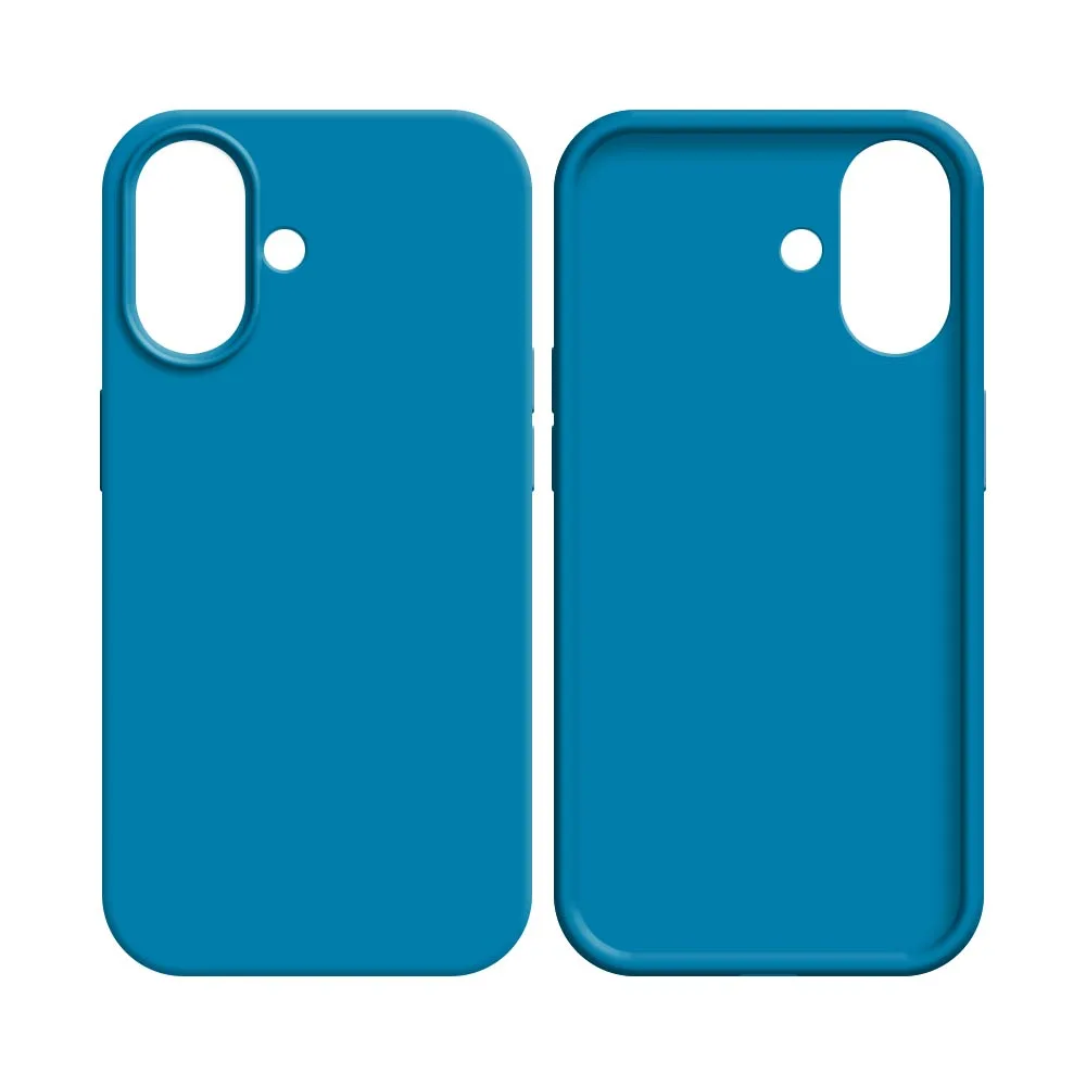 Coque Silicone Compatible pour Apple iPhone 16 Bleu Ciel