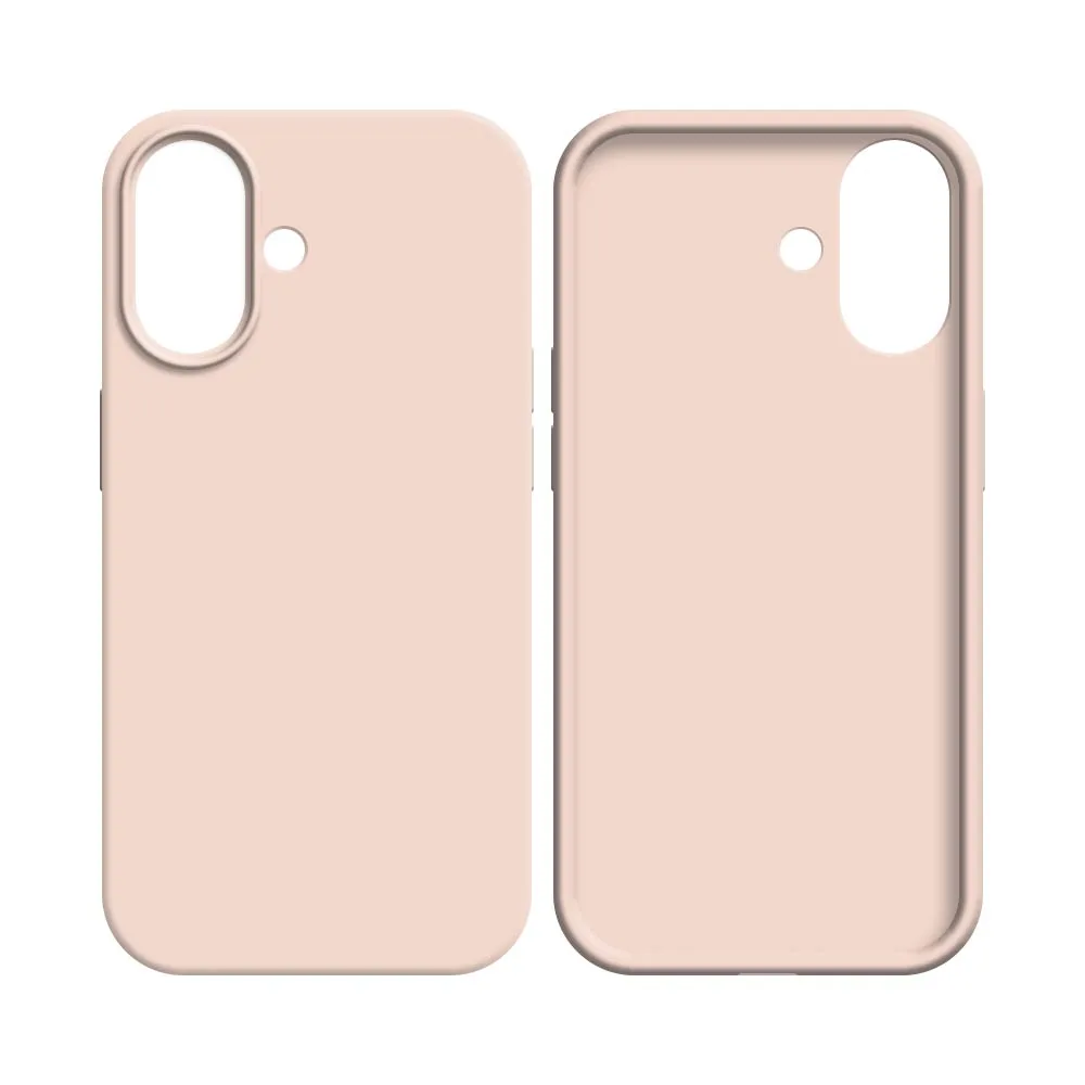 Coque Silicone Compatible pour Apple iPhone 16 Rose Gold