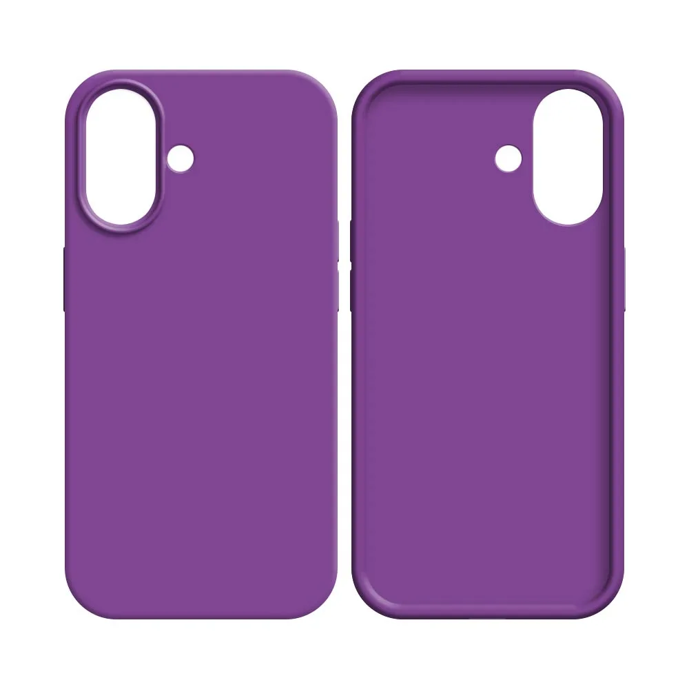 Coque Silicone Compatible pour Apple iPhone 16 Mauve