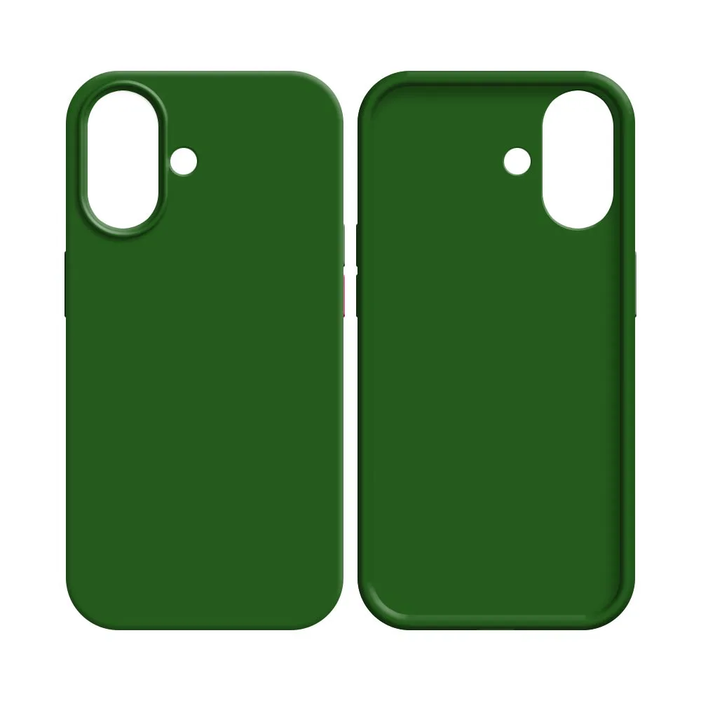 Coque Silicone Compatible pour Apple iPhone 16 Plus Vert Foncé