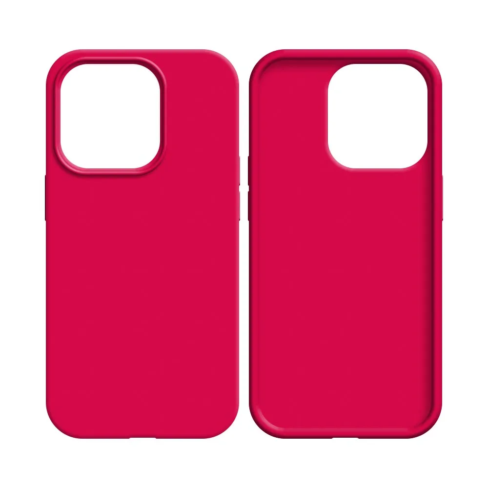 Coque Silicone Compatible pour Apple iPhone 16 Pro Rose Vif