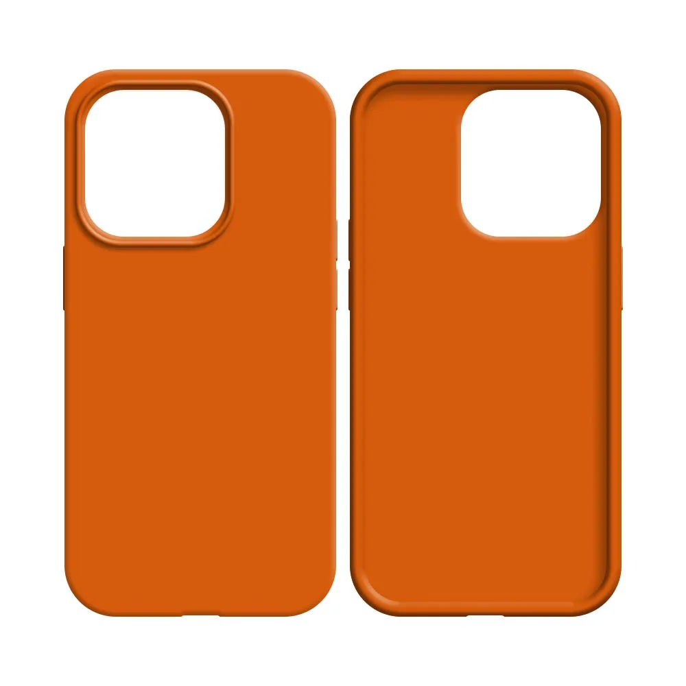 Coque Silicone Compatible pour Apple iPhone 16 Pro Max Orange