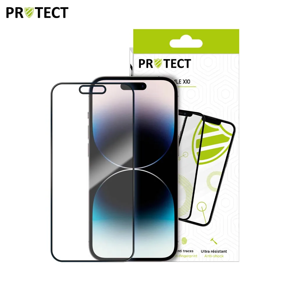 Pack Verre Trempé Intégral PROTECT pour Apple iPhone 14 Pro Max x10 Noir — vue 2