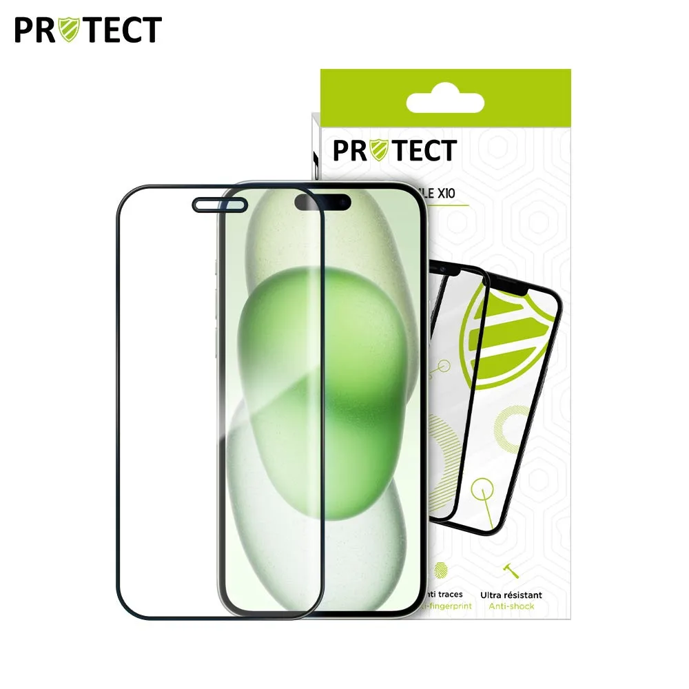 Pack Verre Trempé Intégral PROTECT pour Apple iPhone 15 Plus (x10) Noir — vue 2