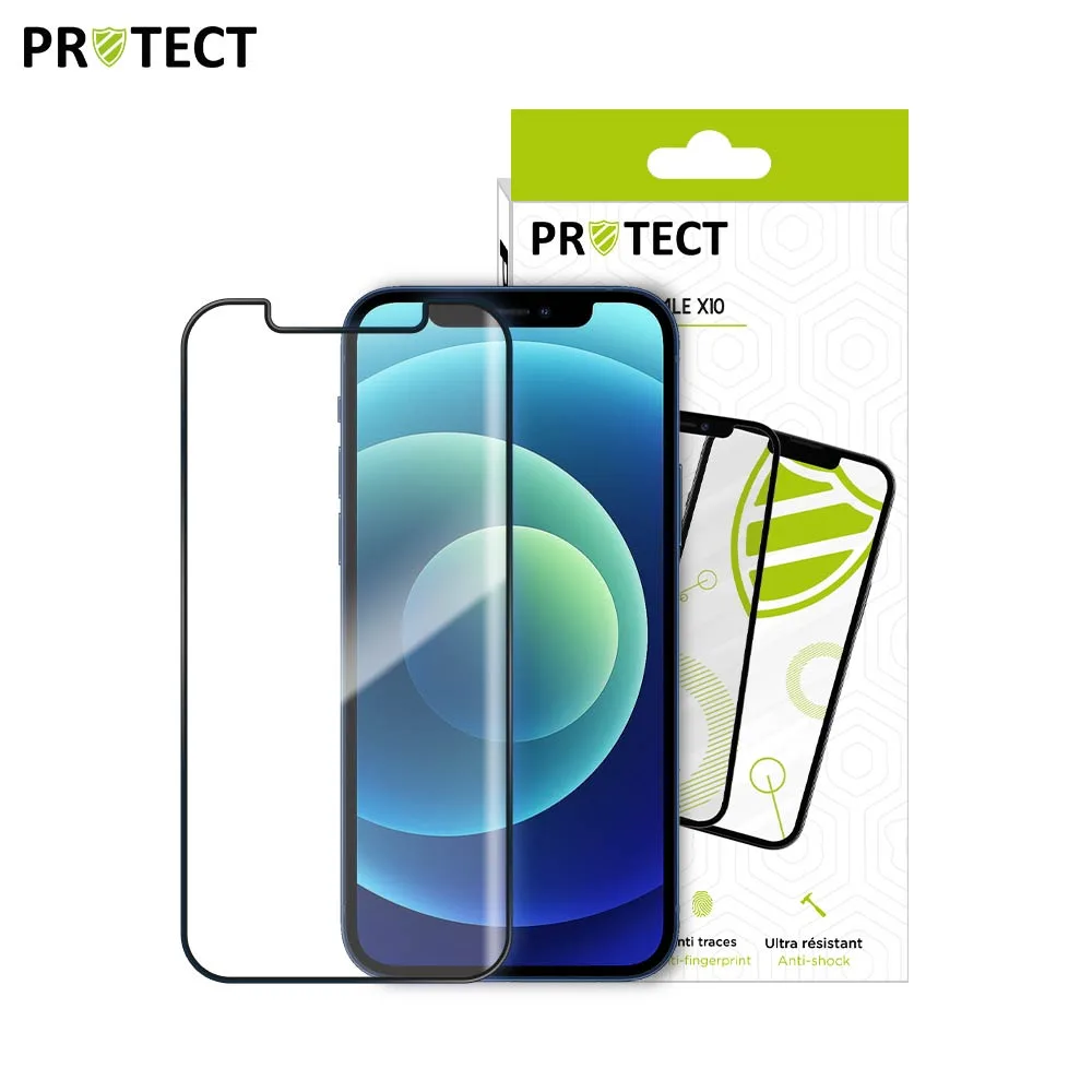 Pack Verre Trempé Intégral PROTECT pour Apple iPhone 12 Mini x10 Noir — vue 2