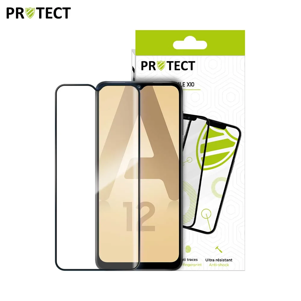 Pack Verre Trempé Intégral PROTECT pour Samsung Galaxy A12 A125 x10 Noir — vue 2