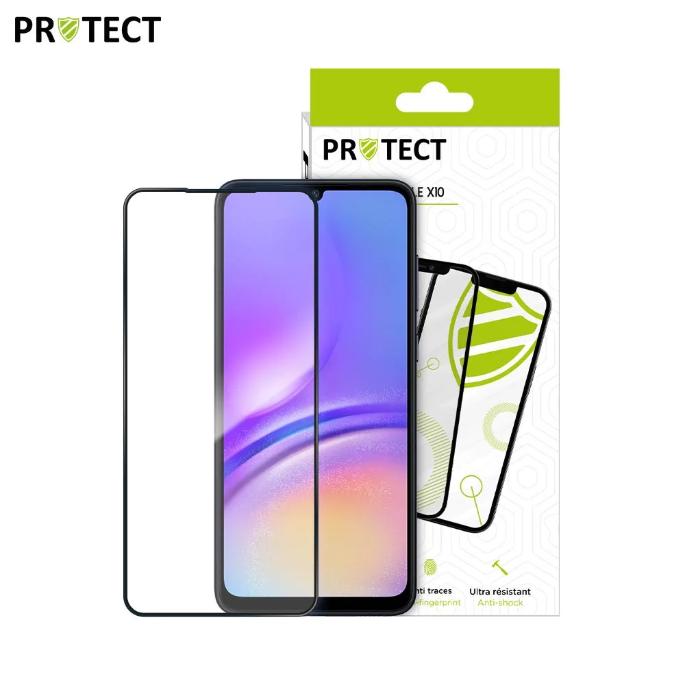 Pack Verre Trempé Intégral PROTECT pour Samsung Galaxy A05 A055 x10 Noir — vue 2