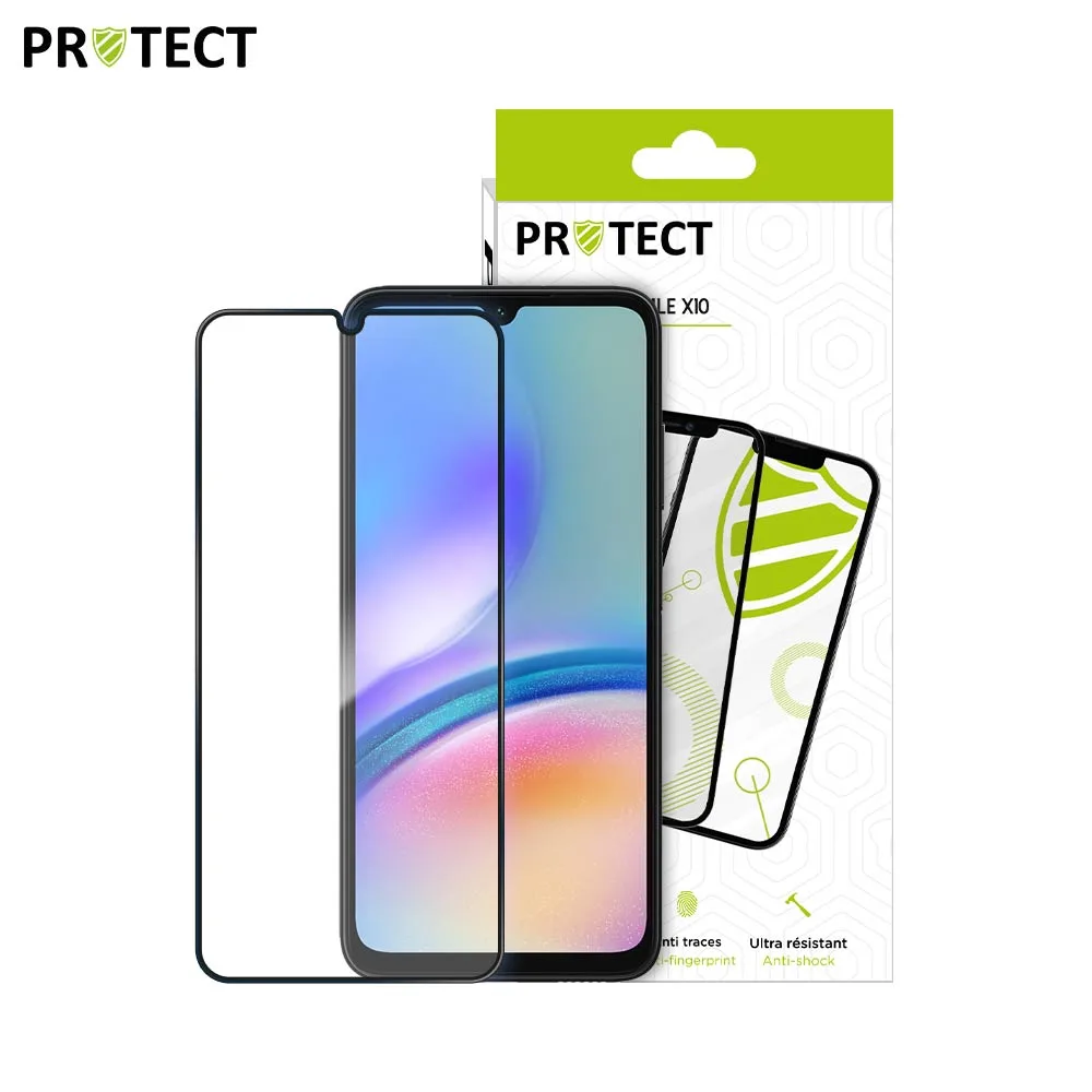 Pack Verre Trempé Intégral PROTECT pour Samsung Galaxy A05s A057 x10 Noir — vue 2