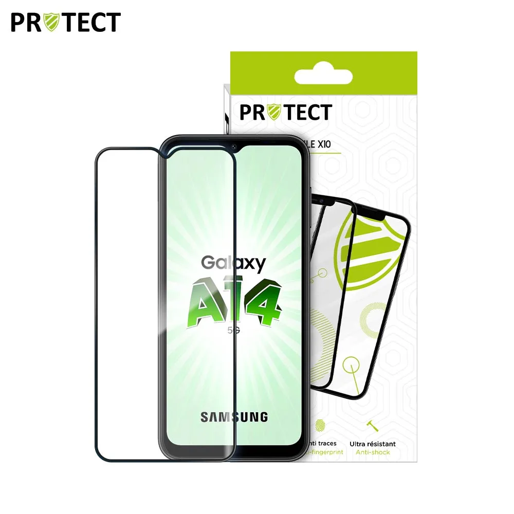 Pack Verre Trempé Intégral PROTECT pour Samsung Galaxy A14 5G A146P x10 Noir