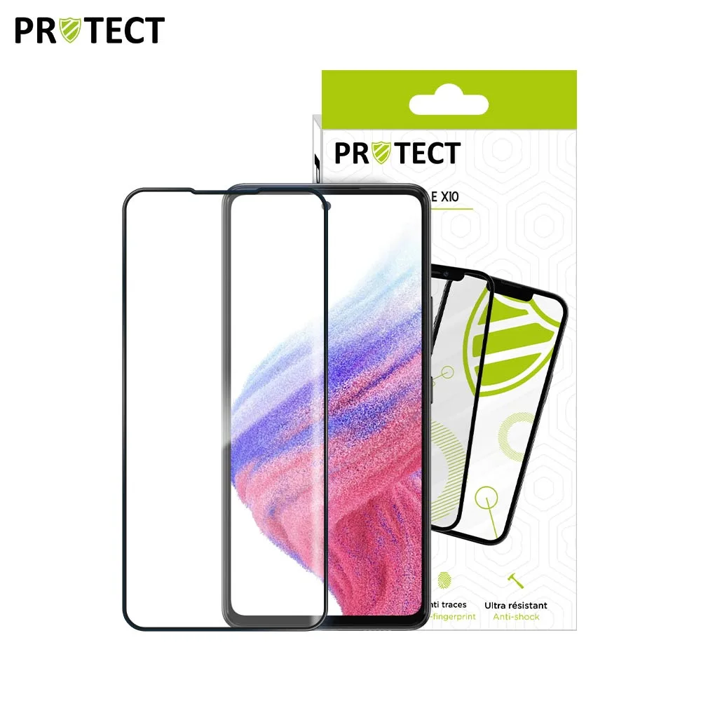 Pack Verre Trempé Intégral PROTECT pour Samsung Galaxy A53 5G A536 x10 Noir — vue 2
