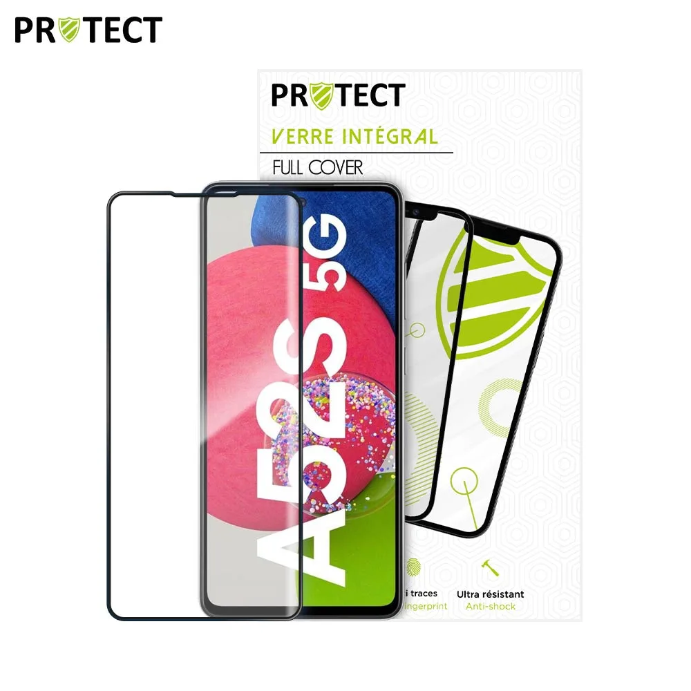 Verre Trempé Intégral PROTECT pour Samsung Galaxy A52 5G A526, A52 4G A525 & A52s 5G A528 Noir — vue 2