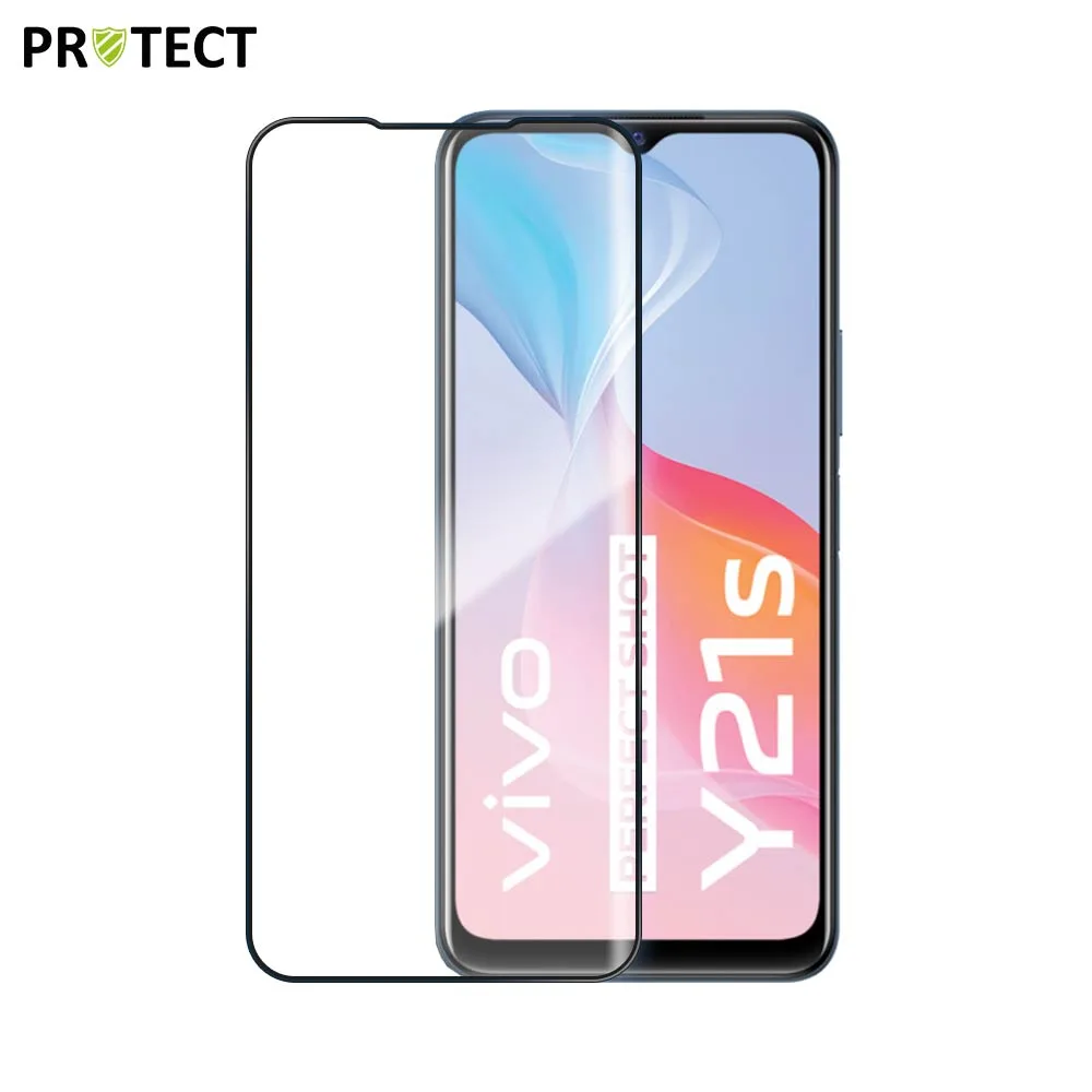 Verre Trempé Intégral PROTECT pour Vivo Y21s, Y21 & Y33s 4G Noir