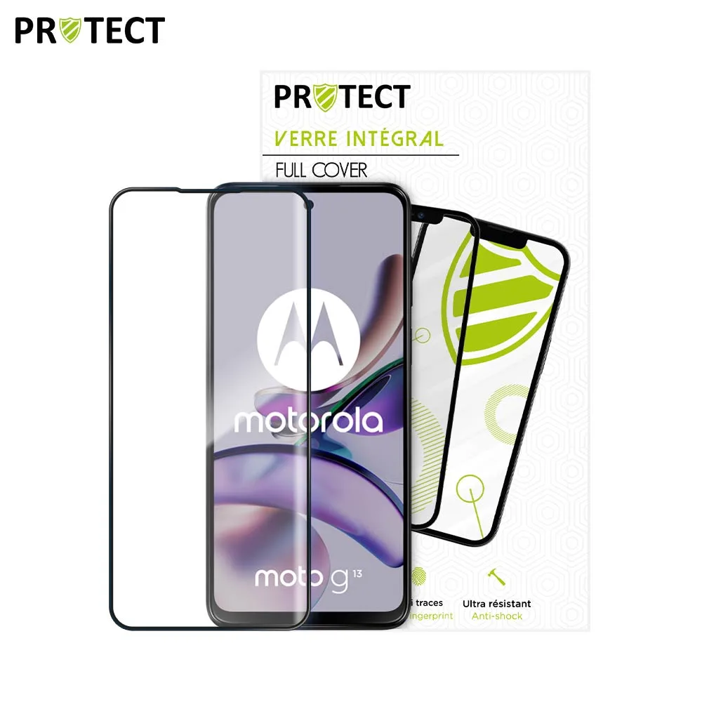 Verre Trempé Intégral PROTECT pour Motorola Moto G13 Noir