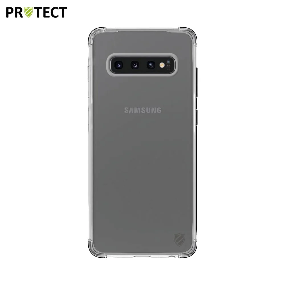 Coque Silicone Renforcée PROTECT pour Samsung Galaxy S10 Plus G975 Transparent — vue 2