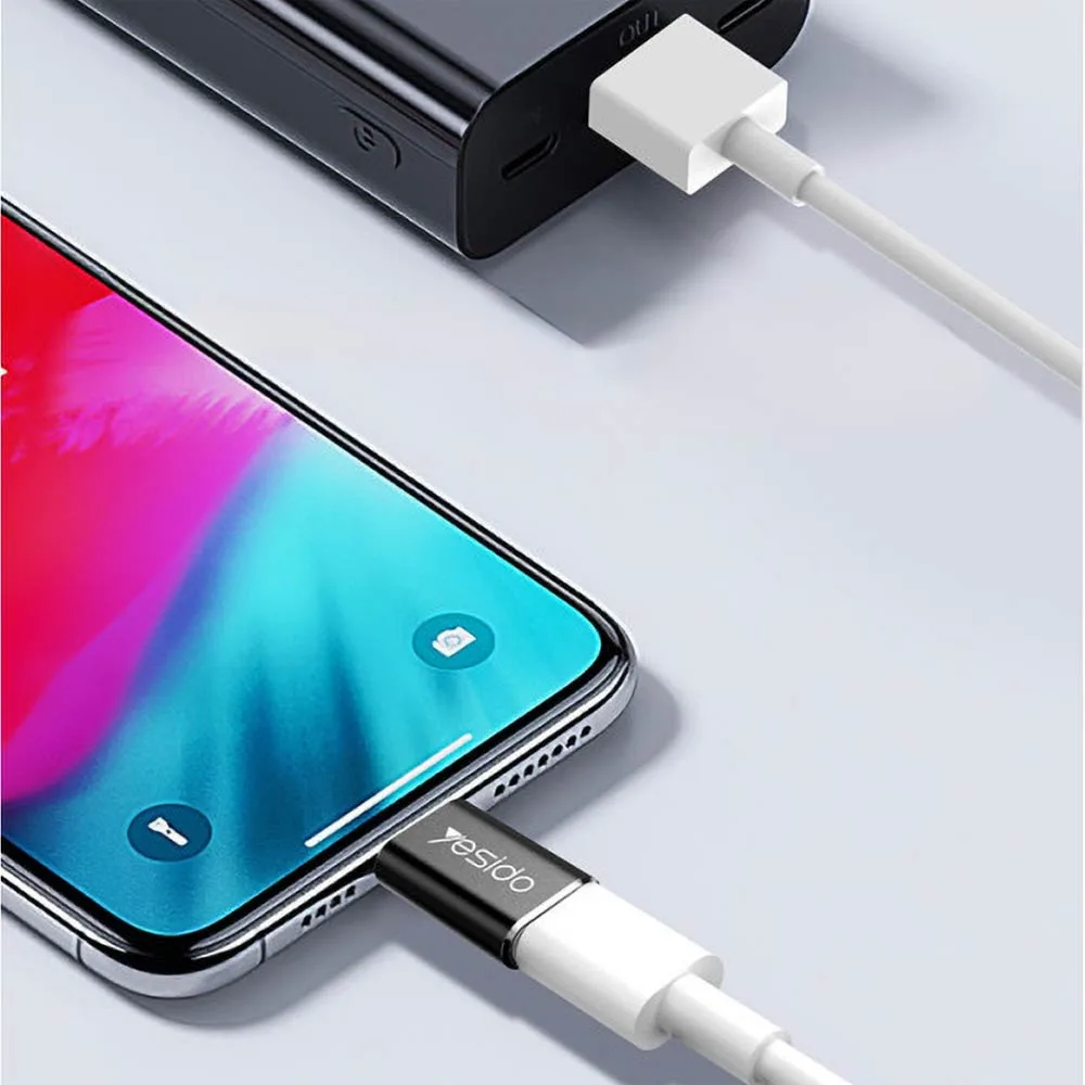 Adaptateur OTG USB-C Femelle vers Lightning Mâle Yesido GS03 — vue 3