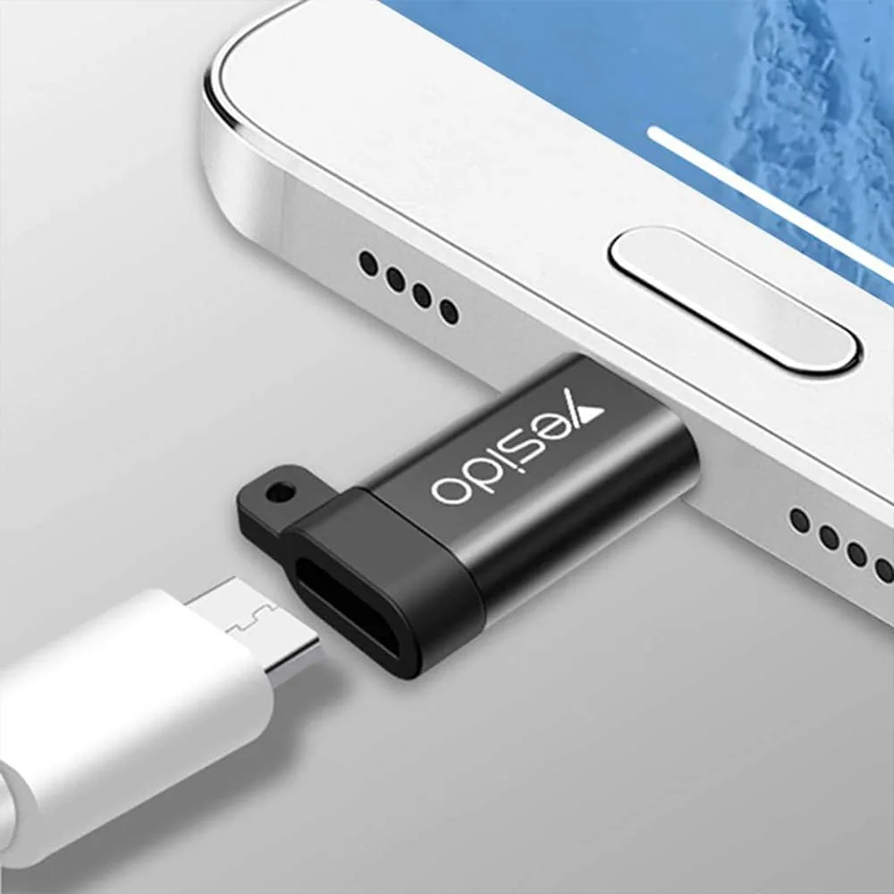 Adaptateur OTG Micro USB Femelle vers USB-C Mâle Yesido GS04 — vue 3