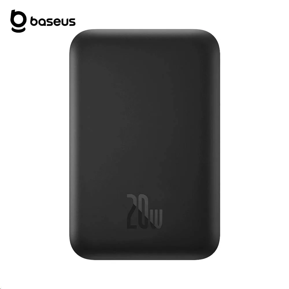 Batterie Externe Power Bank Sans Fil Magnétique Baseus PPCXW06 6000mAh 20W (avec Câble Type-C vers Type-C) PPCX020001 Noir — vue 2