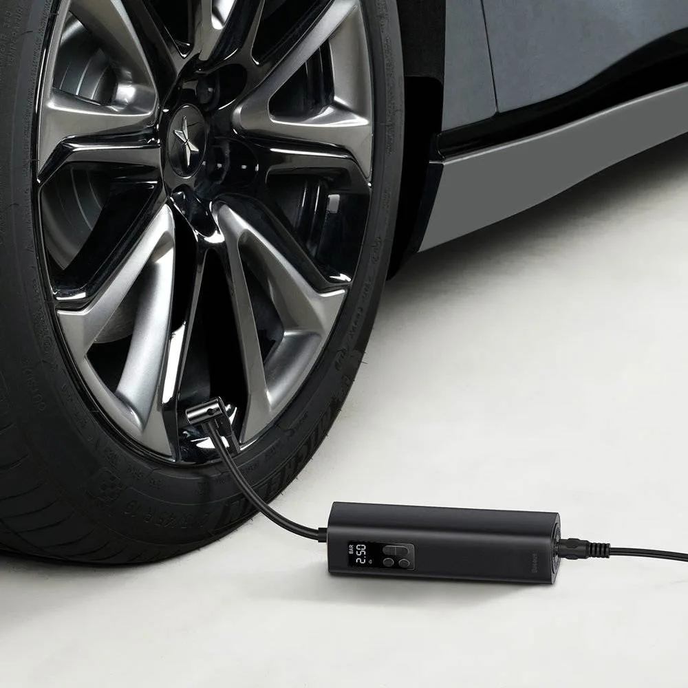 Mini Compresseur de Pneu pour Voiture Baseus Super Mini Inflator Pump avec Câble Allume-Cigare 3m CRCQ000001 — vue 2