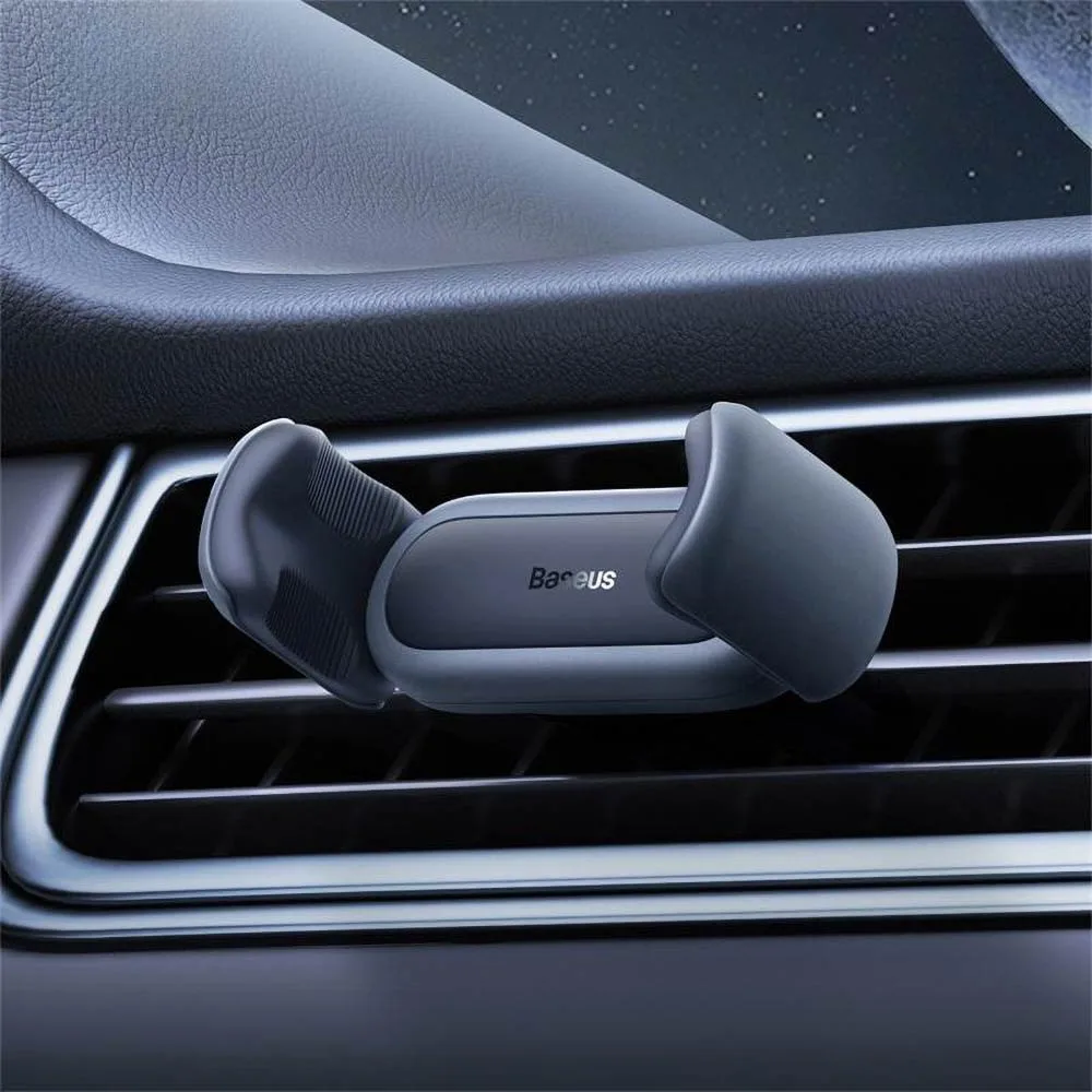 Support Smartphone pour Voiture Baseus (Grille d'Aération) Noir — vue 2