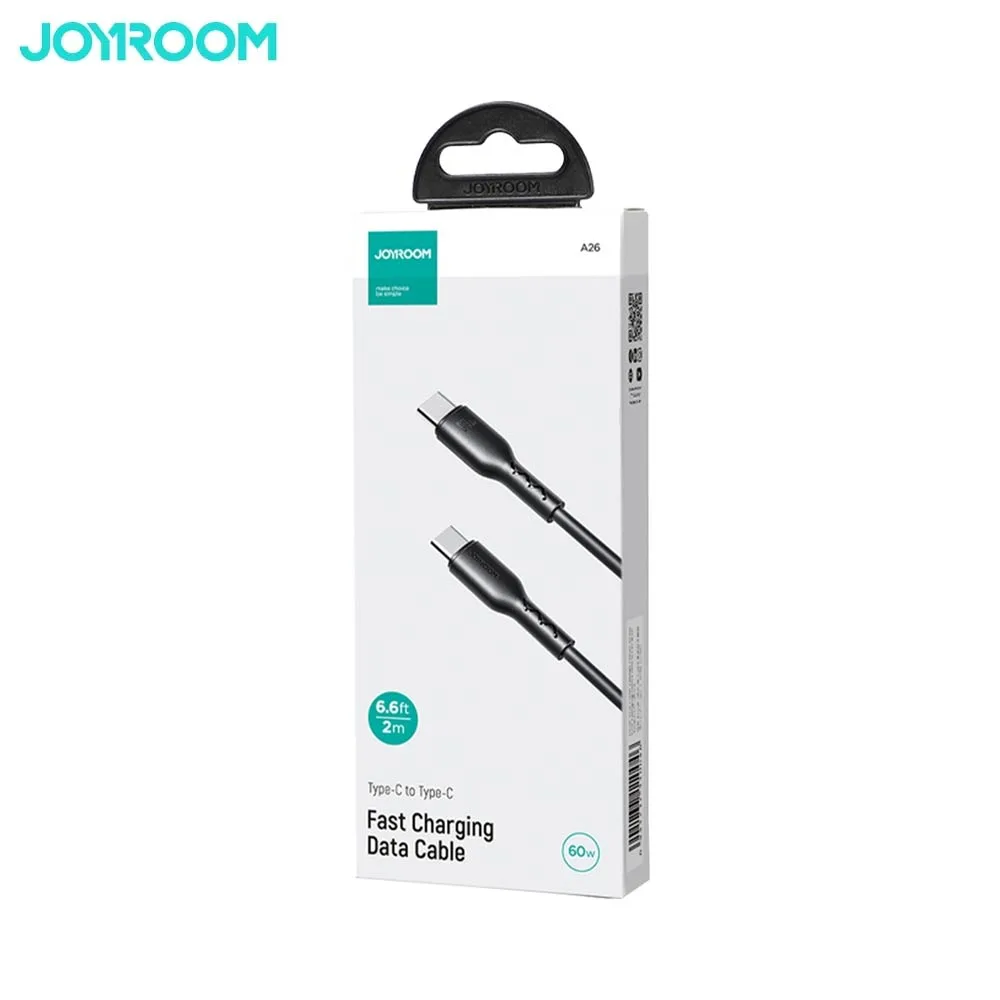Câble Data USB-C vers USB-C JOYROOM Flash-Charge Series 60W (2m) Noir — vue 3