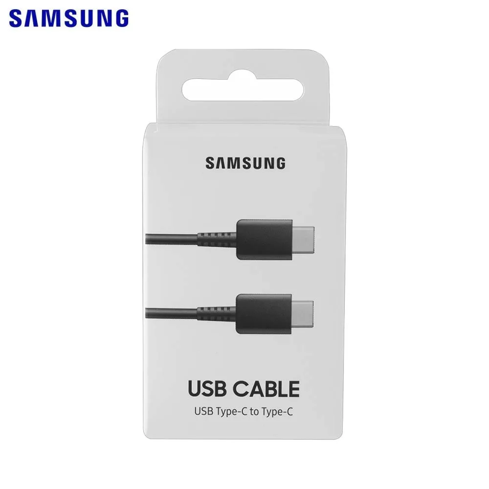 Câble Data USB-C vers USB-C Samsung 3A (1.8m) Noir — vue 3