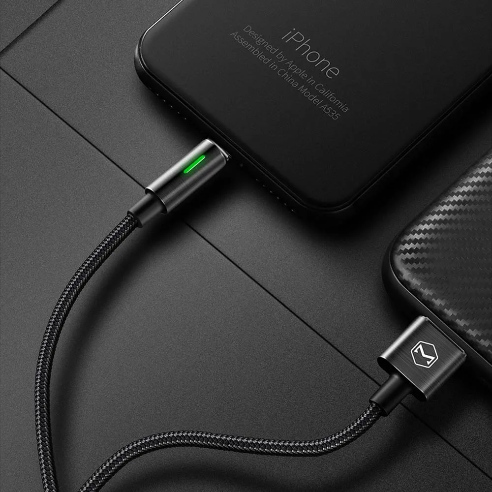 Câble Data USB vers Lightning Mcdodo (Mise Hors Tension Automatique et Indicateur LED) 1.2 m Noir — vue 2