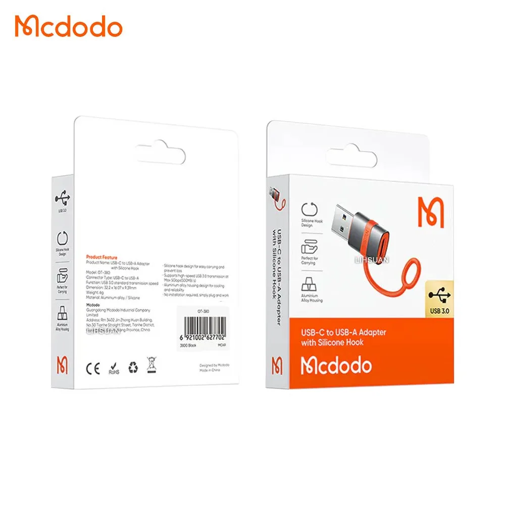Adaptateur OTG USB Femelle vers Lightning Mâle Mcdodo Noir — vue 3